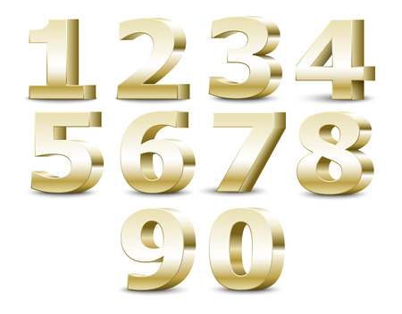 3D alphabet numbers. のイラスト素材