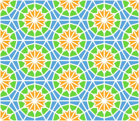 Arabesque seamless pattern in editable vector fileのイラスト素材