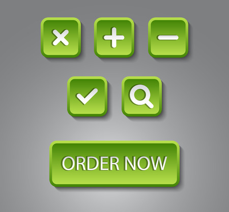 Set of vector web buttons  Vector Illustrationのイラスト素材