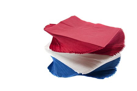 Colorful twisted party napkins.