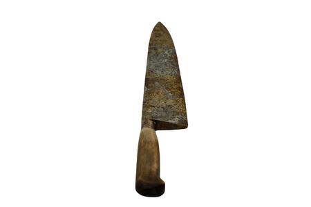 Antique kitchen knife with rust の写真素材