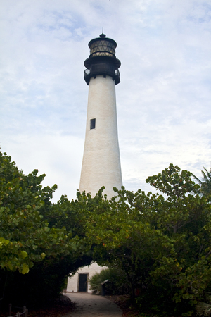 Cape Florida Lighthouse in Bill Baggs Florida Park, Key Biscayneの写真素材