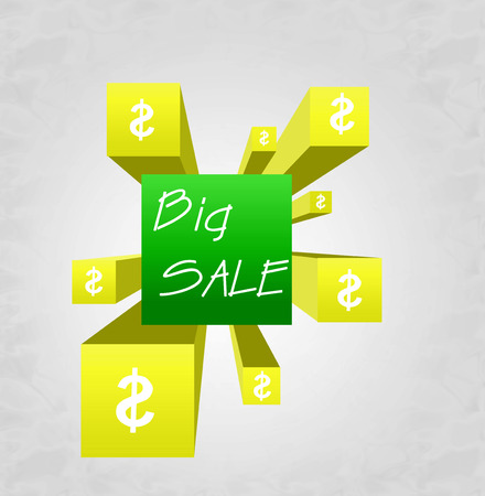 3d cube - big saleの写真素材