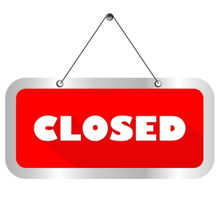 closed sign vectorのイラスト素材