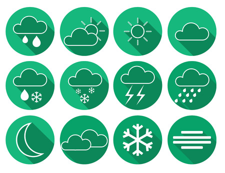 This is set weather iconsのイラスト素材