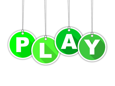 This is green tag playのイラスト素材