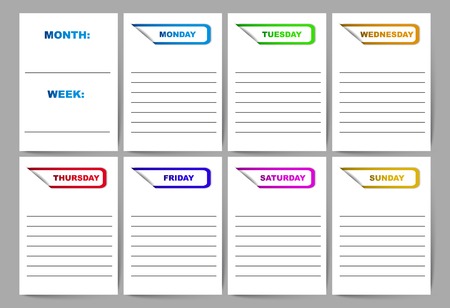 THis is vector template week plan diaryのイラスト素材