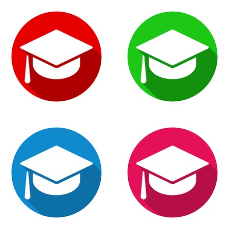 This is vector set colorful flat icons universityのイラスト素材