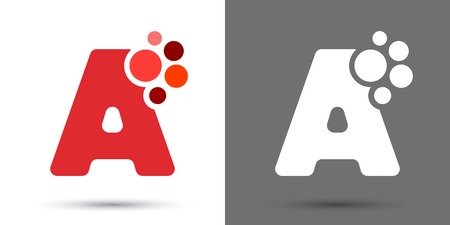 red, letter Aのイラスト素材