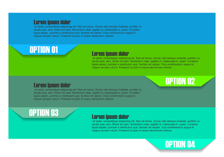 four step paper vector infographic templateのイラスト素材