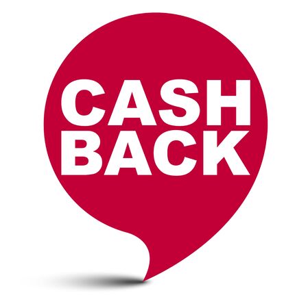 red vector bubble banner cash backのイラスト素材