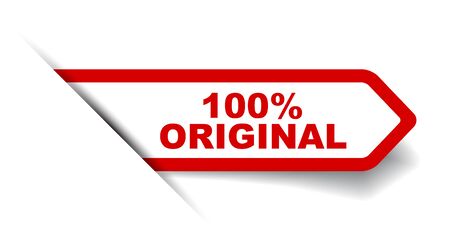 red vector banner 100% originalのイラスト素材