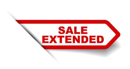 red vector banner sale extendedのイラスト素材