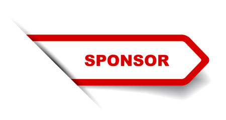 red vector banner sponsorのイラスト素材