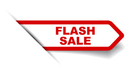 red vector banner flash saleのイラスト素材