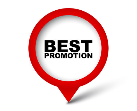 red vector banner best promotionのイラスト素材