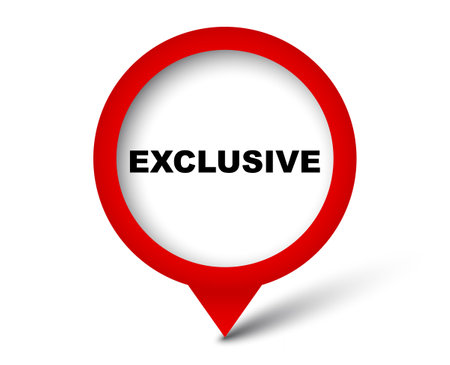 red vector banner exclusiveのイラスト素材