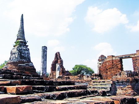 Ayutthaya Historical Park,Wat Mahathat,  Thailandの写真素材