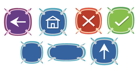 Various buttons on the applicable website for better orientationのイラスト素材