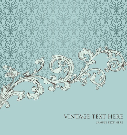 Background in retro style with floral elementのイラスト素材