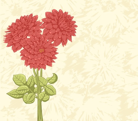 Floral background with hand drawn flowers. Lovely colors.のイラスト素材