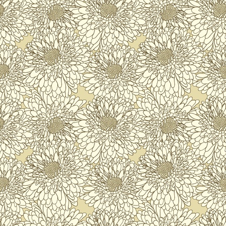 Floral seamless pattern with hand drawn flowersのイラスト素材