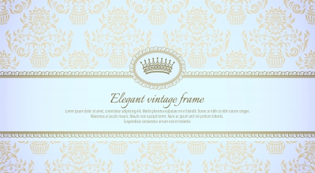 Vintage background with damask pattern in retro styleのイラスト素材