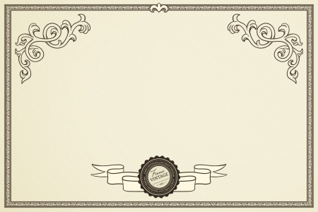 Certificate of success in retro styleのイラスト素材