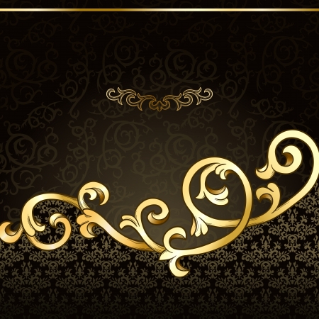 Vintage frame with retro seamless patternのイラスト素材