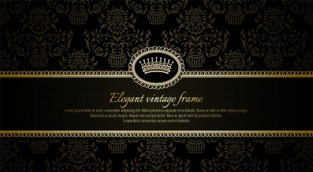 Vintage background with damask pattern のイラスト素材