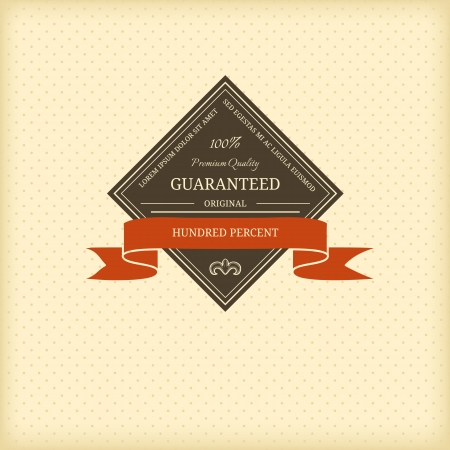 Vintage frame with red ribbon のイラスト素材