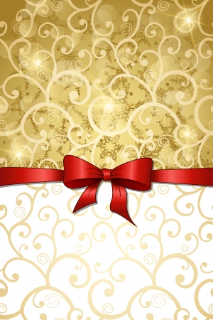 Christmas vintage background with red ribbonのイラスト素材