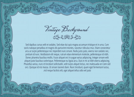 Background in retro style with vintage ornament frame のイラスト素材