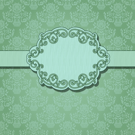 Vintage background with damask pattern のイラスト素材