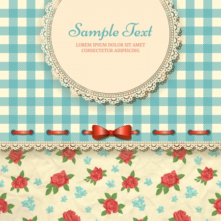 Cute valentine background with floral pattern のイラスト素材