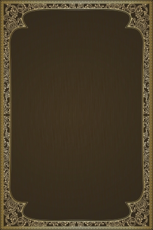 Stylish vintage background with golden ornament のイラスト素材