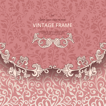 Vintage background with flourish borderのイラスト素材