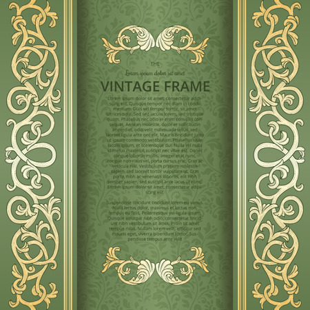 Vintage background with flourish bordersのイラスト素材