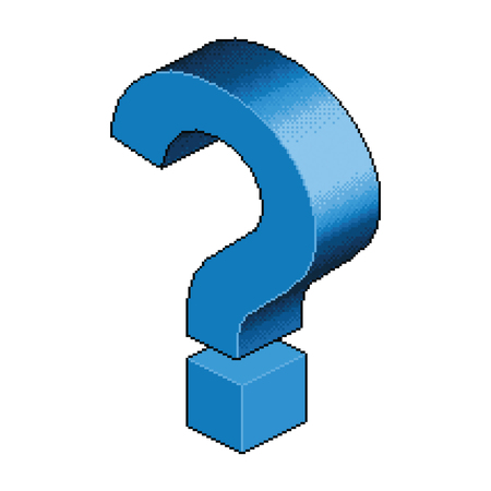 Isometric Pixel Question Mark
