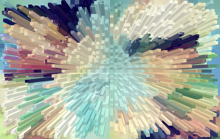 Chaotic background with crazy directions of light streaks in blue and red for concepts about movementの写真素材