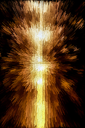 Chaotic background with crazy directions of light streaksの写真素材