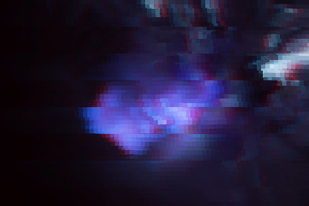 Chaotic background with crazy directions of light streaks in blue and red for concepts about movementの写真素材