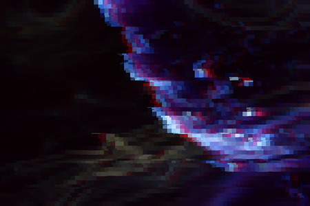 Chaotic background with crazy directions of light streaks in blue and red for concepts about movementの写真素材