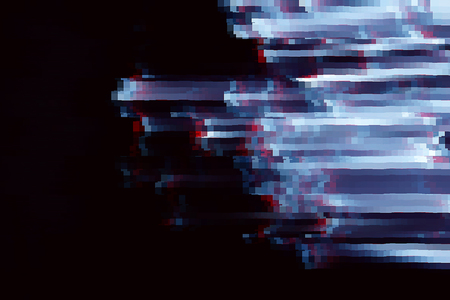 Chaotic background with crazy directions of light streaks in blue and red for concepts about...