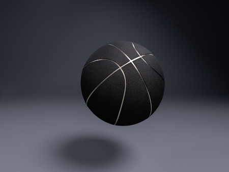 Metalic Basketball close-up on studio backgroundの写真素材
