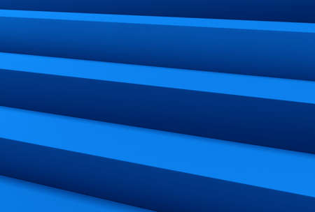 Closeup of blue stairs, slightly turned to right side. 3D shaded and illuminated from top. Geometric lines.の写真素材