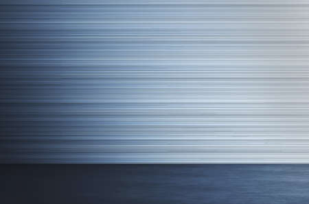 Textured steel sheet surface with light reflection. Vertical pattern, raw material. Modern technology and material concept.の写真素材