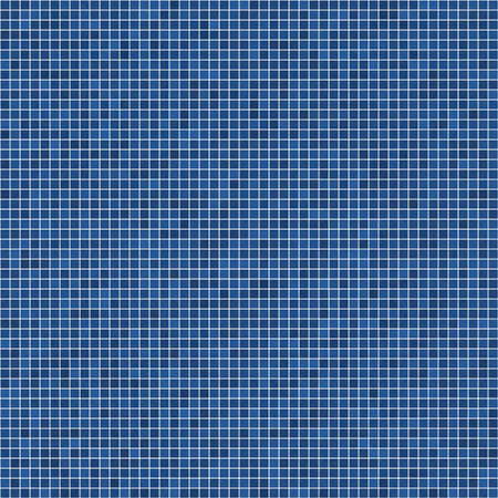 Blue palette color tiny square tiles pattern abstract background bathroom or swimming poolの写真素材