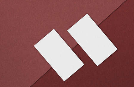 Blank white pages over brown color paper textures. Retro color background for your objects. Plain graphics element for further work.の写真素材