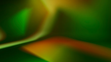Captivating Abstract Background Characterized by a Smooth Gradient Blending Green and Orange Colors. The Dynamic Shapes Create a Sense of Movement, Inviting Exploration.の写真素材